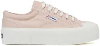 Superga Women's Low Trainers 2631 Stripe Platform, Pink Skin Ivory S5111sw A5o, 36 EU