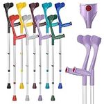 Ossenberg Classic Open Cuff Ergonomic Grip Elbow Crutches – Lilac – Pair | Lightweight Height Adjustable Economy Comfort Coloured Forearm Crutches for Adults Men & Women Mobility and Walking Aids