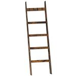 HOOBRO Wooden Blanket Ladder Shelf 