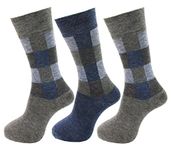 RC. ROYAL CLASS MEN'S WARM WOOLEN TERRY/TOWEL MULTICOLORED SOCKS (PACK OF 3)(Winter wear Multicolored Socks)