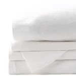 Red Land Cotton Luxury Sheet Set | 100% American Grown Cotton Basics | Premium Hotel Ultra-Soft Lightweight 4 Piece USA Made Deep Pocket Fitted, Flat Sheet, & Pillowcases Percale Weave (Queen/White)