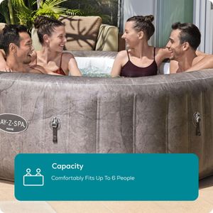 Lay-Z-Spa Rome Inflatable Hot Tub – 4 Person Portable Spa