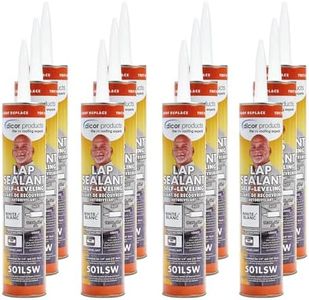 Dicor 501LSW-1 HAPS-Free Self-Leveling Lap Sealant for Horizontal Surfaces - 10.3 Oz, White, Secure, Ideal for RV Roofing, Maintenance, Repair, Appliance Application (12 Pack)