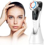 ANLAN Face Massager for Skin Care,Beauty Device Multi Anti-wrinkle High-Frequency EMS Facial Lifting Toning with Red/Blue Machine,Skin Rejuvenation and Tightening