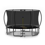 Trampoline Kids Outdoor LeJump Pumpkin 12FT Outside Net Outdoor Games Recreational Big Trampoline with Enclosure Net & Ladder Games for Adults & Kids Toys Birthday Gifts (Black)