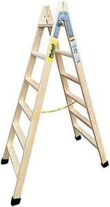 Escalera Plegable de 6 peldaños Plabell Madera 164 x 31/55 cm