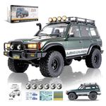 BEEZRC FMS FCX10 1/10 RC Crawler Toyota Licensed OVR Land Cruiser 80, HDR Wheel&Brushless Motor&LED Light, 4WD Off-Road RC Rock Truck, Hobby Grade Remote Control Car for Adults, RS No Battery Green
