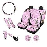 FKELYI Pink Camo Car Seat Covers Fu