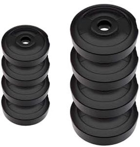 DREAM FIT Set of 16Kg PVC Weight Plates for home gym - Spare Weights for dumbbells, barbells and other exercises (16Kg (1Kg x 4 + 3Kg x 4))