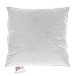 HOMESCAPES Goose Down Cushion Pad 40 x 40 cm (16” x 16”) Inner Insert Filler with 100% Cotton Down Proof Cover Hypoallergenic RDS Certified Machine Washable