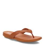 Fitflop Women's Gracie Leather FLIP-Flops Flat Sandal, Light Tan, 7 UK