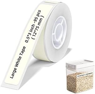 NIIMBOT D11 Label Maker Tape Adapted Label Print Paper Standard Laminated Office Labeling Tape Replacement Pure Color (Yellow, Large)