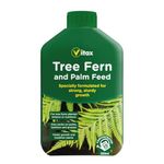Vitax Tree Fern and Palm Feed 1L Concentrated Liquid Fertiliser for Tree Ferns, Palms, Bamboo and Grasses, Indoor and Outdoor Plant Food, Promotes Strong Sturdy Growth,