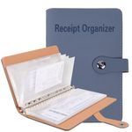 Receipt Organizer, Receipt Holder, Receipt Folder Storage, 60 Clear Pockets Binder for Receipts, Cheque, Coupons, Money, and Tickets, 8.2 x 4 inch Sleeves