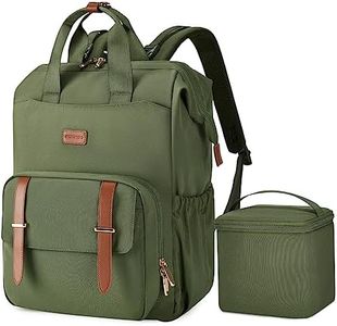 mommore Breast Pump Backpack for Spectra S1,S2 Medela Diaper Bag Backpack for Working Moms with 15.6 inch Laptop Sleeve, Green