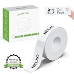 Nelko P21 Label Maker Tape, 15x40mm (0.59"x1.57") Self-Adhesive Label Compatible with P21 Label Maker for Home/Office/School, 180 Labels/Roll, White