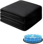Iriisy 24ft Round Pool Liner Pad, Outdoor Swimming Pool Mat for Above Ground Pool, Pre-Cut Pool Liners for Protection, Thick Geotextile Pool Ground Pad, Puncture Prevention, Extend Liner Life (24')