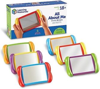 Learning Resources All About Me 2 in 1 Mirrors, Shatterproof Mirror for Kids, Set of 6, Ages 18mos+