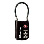 Master Lock Padlock, Set Your Own Combination TSA Accepted Cable Luggage Lock, 1-3/16 in. Wide, Assorted Colors, 4688D