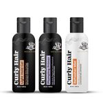 Curly Hair Plumping Primer, Gel Light and Refresher Mist Set | Frizzy Curly Hair Products | Hair spray | Hair care for curly hair | Magic hair care for curls| By Bollywood Hair Stylist Savio John Pereira - 50ml each