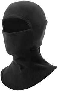 ROCKBROS Cold Weather Balaclava Ski Mask for Men Windproof Thermal Winter Scarf Mask Women Neck Warmer Hood for Cycling (Thick-Fleece Black)