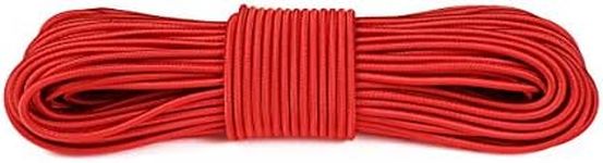 Atwood Rope MFG Shock Cord Bungee Cord - 5/32 Inch - Without Hooks - 25, 50, 100 Feet (Red, 25)