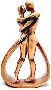 NEWQZ Wedding Anniversary, Resin Couple Romantic Sculpture Home Decor, Great Gift, Antiqued Copper, 10 Inch
