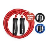 Elite Jumps Muay Thai 2.0 Weighted Jump Rope - Designed for High-Intensity Training, Muay Thai, & MMA Workouts - Heavy 1.2lb PVC Jump Ropes for Fitness