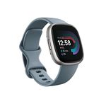 Fitbit Versa 4 Fitness Smartwatch with Daily Readiness, Gps, 24/7 Heart Rate, 40+ Exercise Modes, Sleep Tracking and More, Waterfall Blue/platinum, One Size (S and L Bands Included)