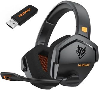 NUBWO G06 Wireless Gaming Headset with Microphone for PS5, PS4, PC, Mac, 3-in-1 Gamer Headphones with Mic, 2.4GHz Wireless for Playstation Console, Bluetooth Mode for Switch, Wired Mode for Controller