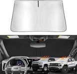 ASZSK Windshield Sunshade for Chevrolet Colorado & GMC Canyon 2024 2023,Retractable Front Window Sun Shade Block UV Sun Visor Chevy Colorado Accessories