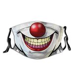 PPFINE Creepy Clown Face Mask Scarf With Filters, Reusable Decorative Balaclava, For Adult & Teens Outdoors