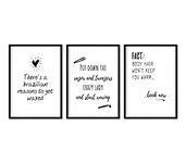 Beauty Waxing Quote Art Prints - Set of Three Beautician Wall Décor - Unframed Salon Wax Posters