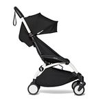 BABYZEN YOYO² Stroller Combo - Lightweight, Compact , Foldable Stroller- Multiple Recline positions, Travel friendly, 5 point harness- Suitable for baby weighing upto 22kgs - Includes white frame with Black seat cushion and matching canopy