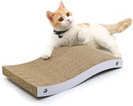 Conlun Cat Scratcher Cat Scratching Board Cardboard Cat Scratchers with Premium Scratch Textures Design Curved Shape Reversible Use Durable Scratching Pad (Medium)