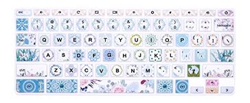 Silicon Keyboard Cover for Lenovo Chromebook C330 11.6" 2019/2018 /ChromebookFlex 11 /Chromebook N20 N21 N22 N23 100e 300e 500e 11.6"/Chromebook N42 N42-20 14 inch,Garland