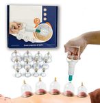 Scholazs professional HIJAMA Cupping Kit 12 Pcs Vacuum Cupping Set for Health Care Portable Body Relaxation Massage and Manual Therapy Cups for Pain Relief Magnetic Traditional Chinese Therapy Clear