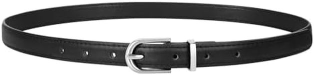 JASGOOD Womens Thin Leather Belt Sk