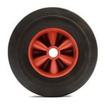 Set of 2 x Heavy Duty 10 Inch Wheel + Solid Rubber Tyre 255mm 200kg Dinghy Launch Trolley