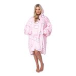 GC GAVENO CAVAILIA Oversized Sherpa Hoodie, Wearable Hoodie Sweatshirt Blanket, Soft Throw Plush Cat Blanket Hoodie, One Size Fits Men Women Pink Stich Hoodies