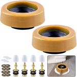 Extra Thick Wax Ring Toilet Kit,with Flange and Bolts for Reinstallation of The Toilet,Fits 3-inch or 4-inch Waste Lines(2 PCS).