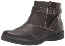 Clarks Collection Women's Carleigh Dalia Ankle Boot, Dark Brown Leather, 7.5 Medium US