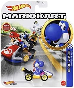 Hot Wheels Mario Kart Blue Yoshi Standard Kart