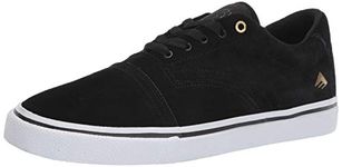 Emerica Men's Provider Skate Shoe, Black/White/Gold, 6 Medium US