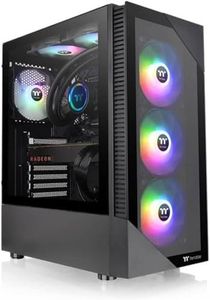 Thermaltake View 200 TG ARGB Custodia per computer ATX in vetro temperato Mid Tower con ventola ARGB anteriore 3x120mm, CA-1X3-00M1WN-00