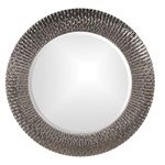 Howard Elliott Collection Bergman Round Mirror, Resin, Charcoal, 32-Inch/Small