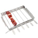 BBQ Dragon Kabob Skewers for Grilling - Kebab & Metal Skewers for Kabobs, Shish Kabob & Kebab Skewers, Kabab Skewer Set, Kabob Grill Rack, Foldable Stainless Steel Barbecue Skewers for Outdoor Grill