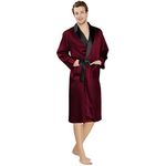 Bella Babe by SK Men Full Sleeve Robe satin robe for men (Medium, Red)