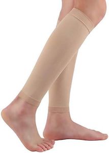 Halsy Women's Footless Compression Socks (20-30mmHg) 2 Pairs Medical Calf Compression Sleeve for Swelling, Shin Splint, Varicose Veins, Edema, Nurses & Maternity