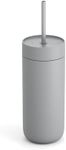 Fellow 20 oz Carter Cold Water Bottle for Water, Iced Tea, Coffee, Smoothies, Iced Coffee & more - Stainless Steel Vacuum-Insulated Iced Coffee tumbler with Spill Resistant lid and straw - Matte Grey